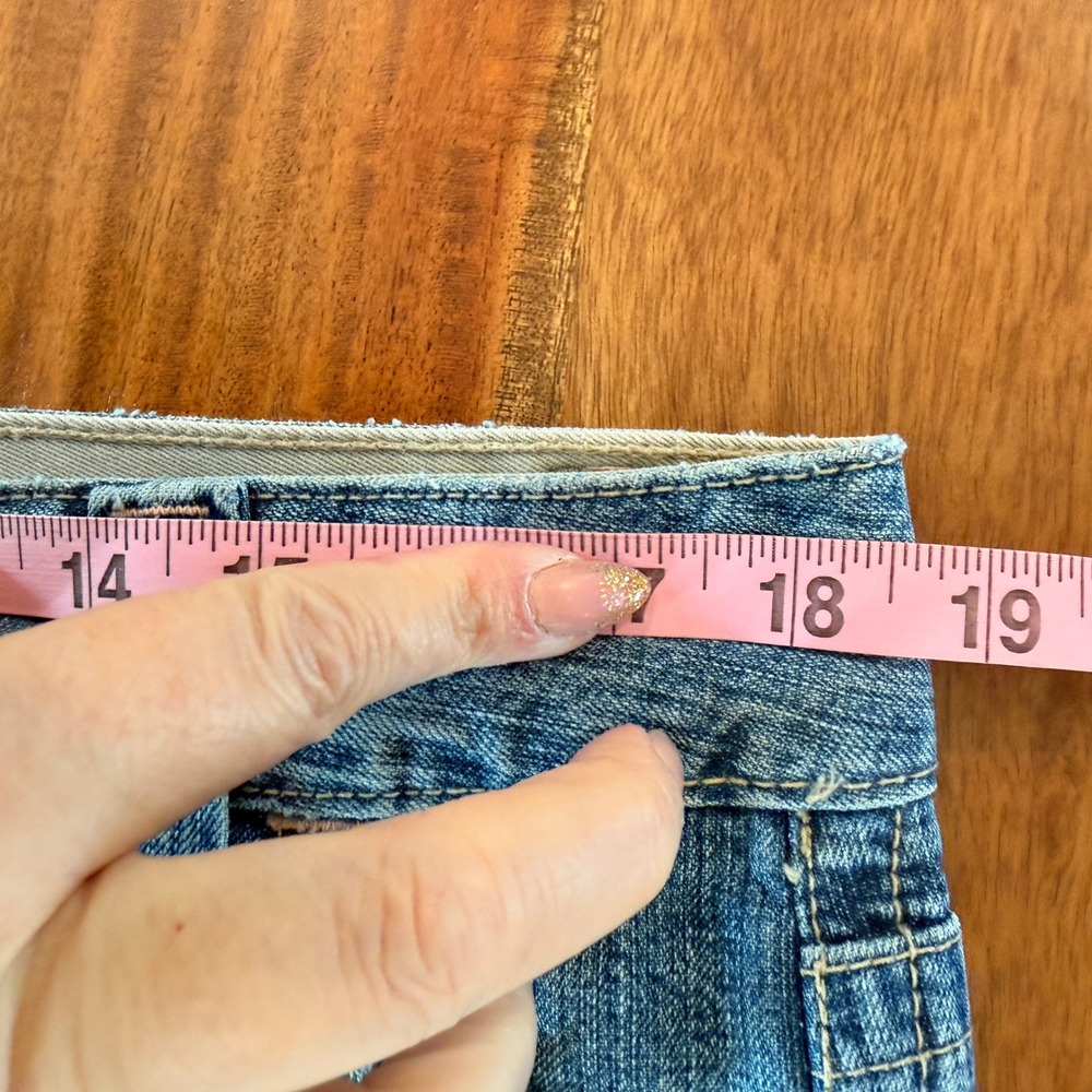 Vintage Hydraulic Women's Long Blue Denim Split Front Skirt Size 13/14‎ - Picture 5 of 8